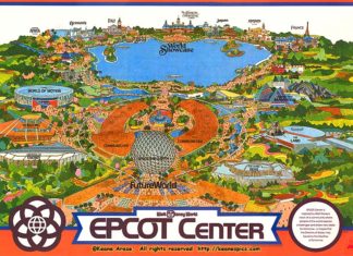 Epcot Center Opening Day Map